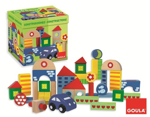 Goula Boîte 40 Bloques Construction + voiture